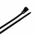 Forney Cable Ties, 11 in Black Releasable Standard Duty 62063